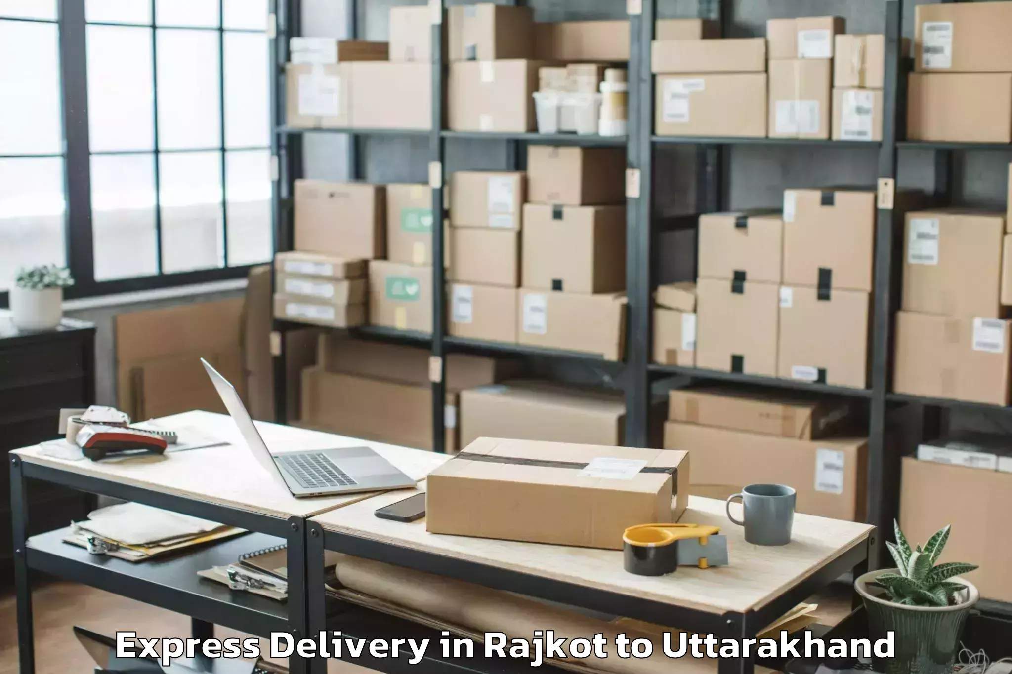 Get Rajkot to Rajgarhi Express Delivery